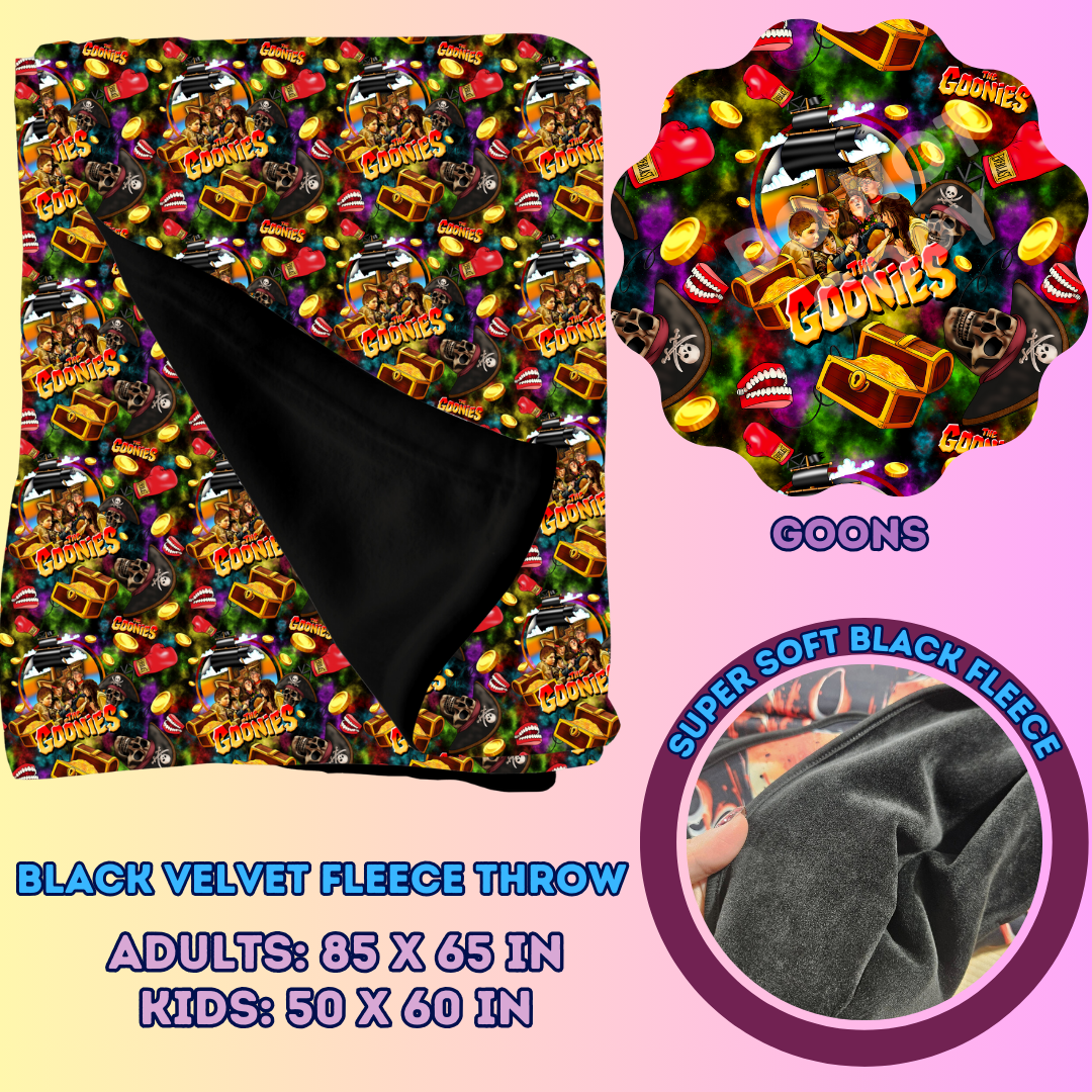 GOONS - SOFT BLACK FLEECE THROWS 7 - PREORDER CLOSING 1/13