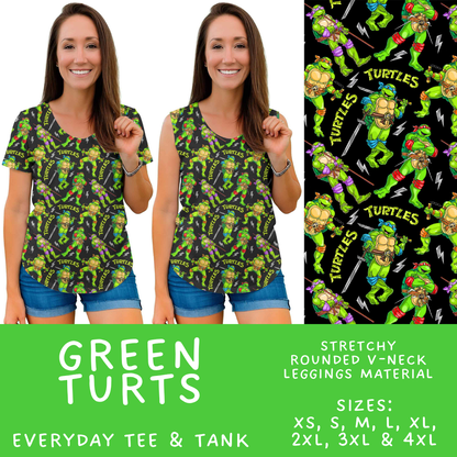 Batch #586 - Cool Characters 18 - Closes 9/16 - ETA mid Nov - Green Turts Everyday Tank & Tee