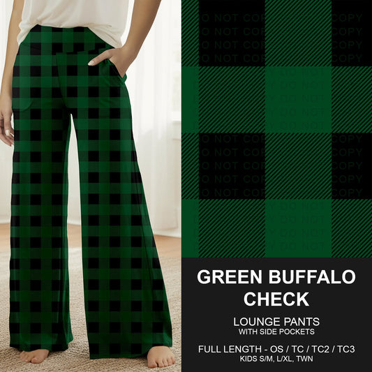 B268 - Preorder Green Buffalo Check Lounge Pants (Closes 12/28. ETA mid Feb.)