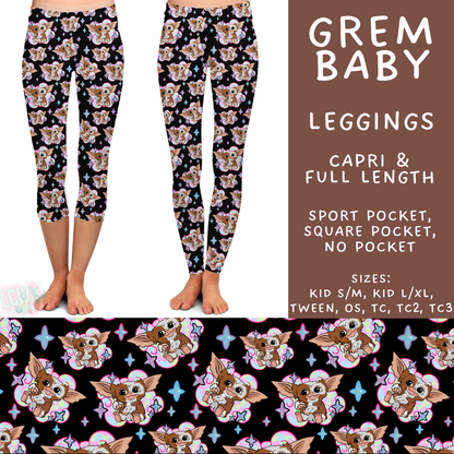 Batch #589 - August Request Run - Closes 9/23 - ETA mid/late Nov - Grem Baby Full and Capri Length Leggings