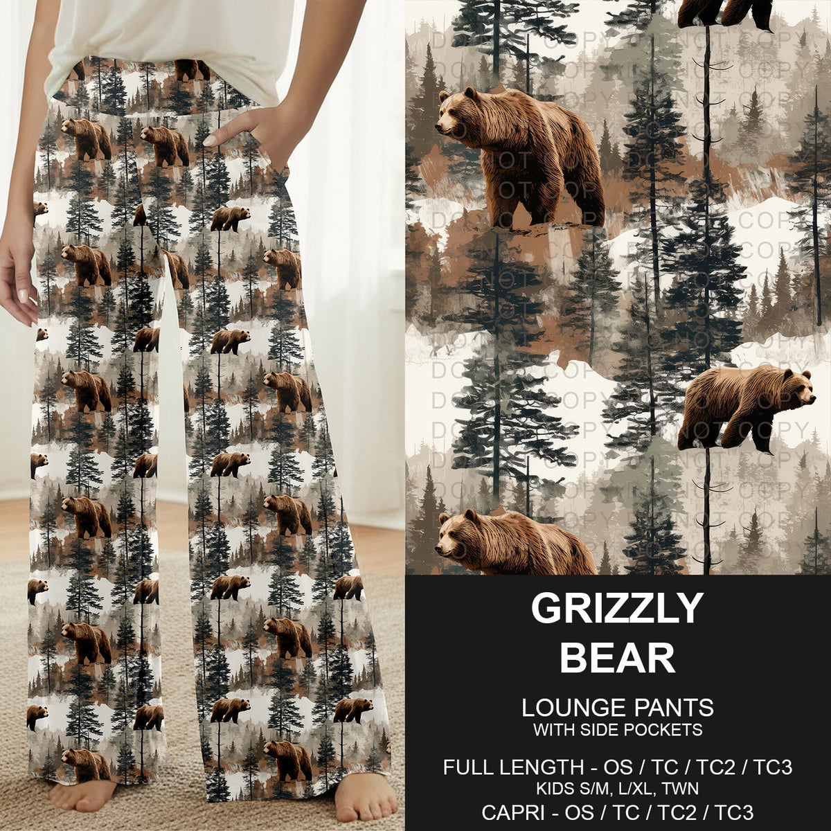 B314 - Preorder Grizzly Bear Lounge Pants (Closes 9/27. ETA: late Nov.)