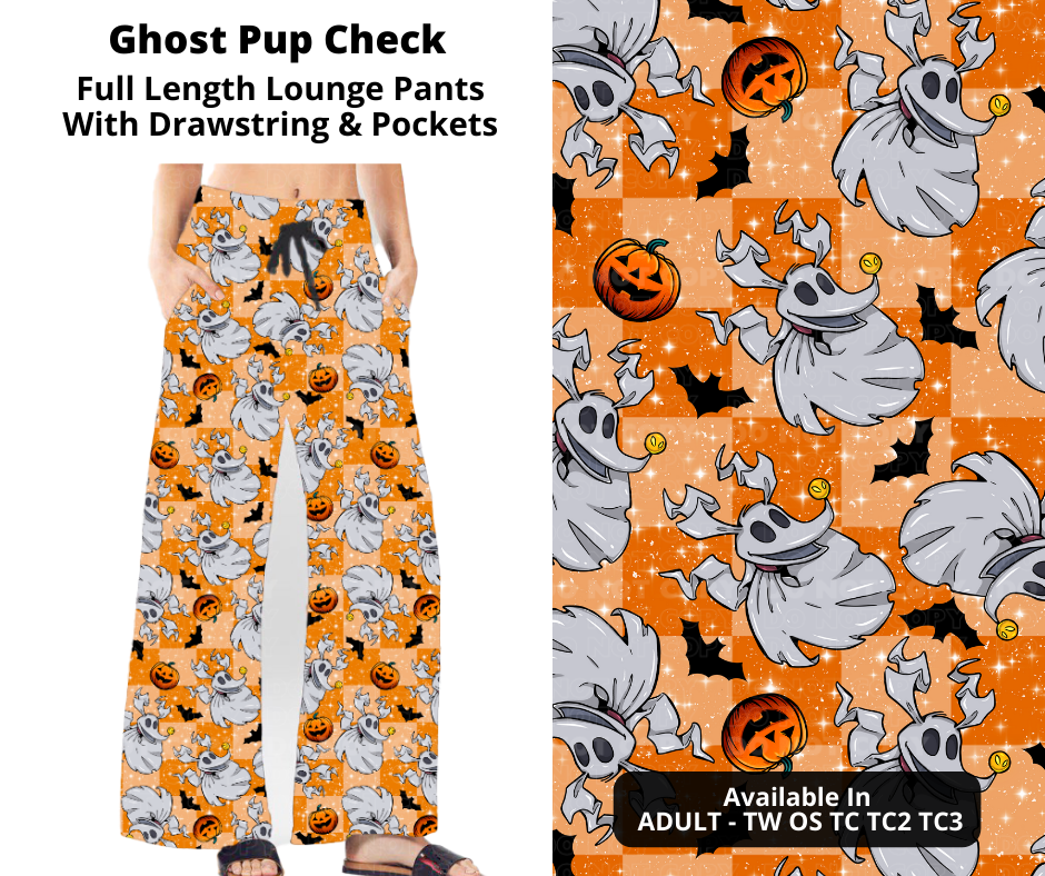 Ghost Pup Check Full Length Lounge Pants