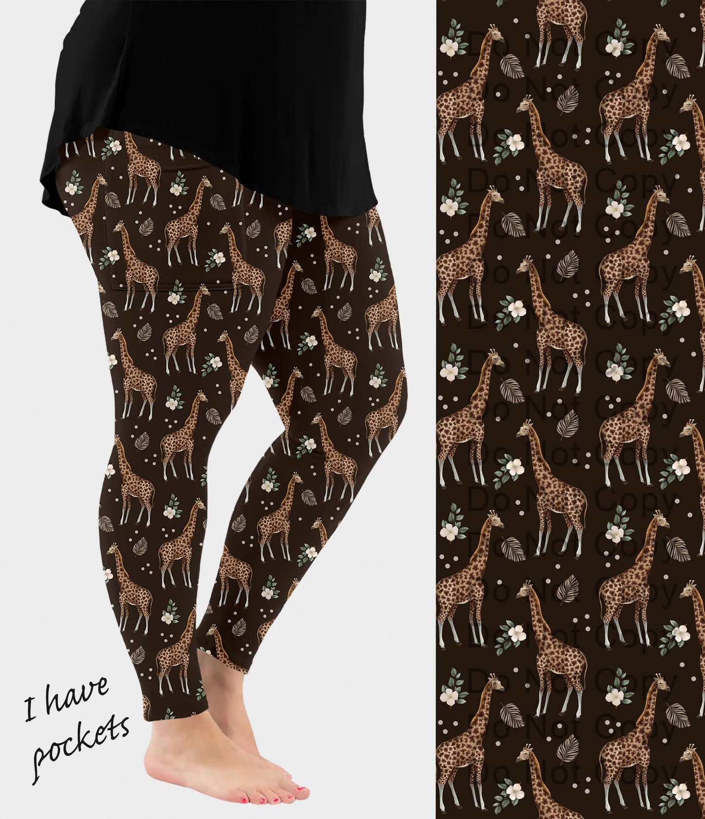 RTS - Giraffe Leggings w/ Pockets