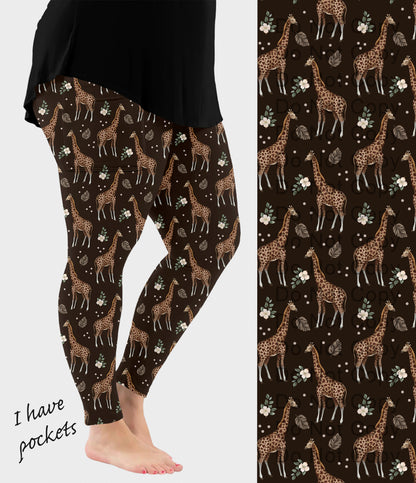 RTS - Giraffe Leggings w/ Pockets