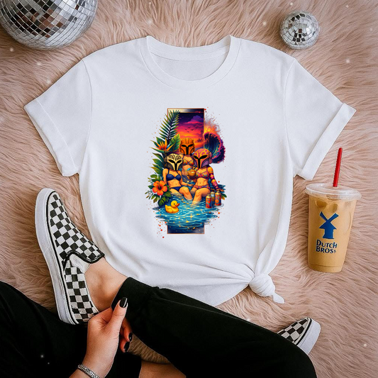 Space Ladies Vac T-shirt (Design 2)