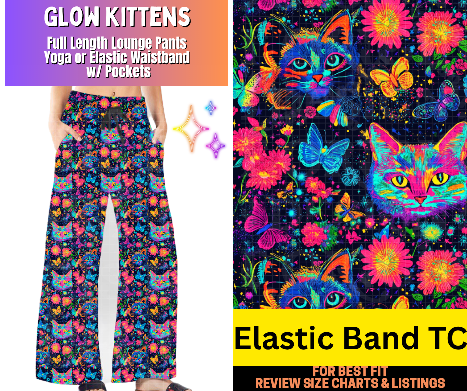 Glow Kittens Full Length Lounge Pants