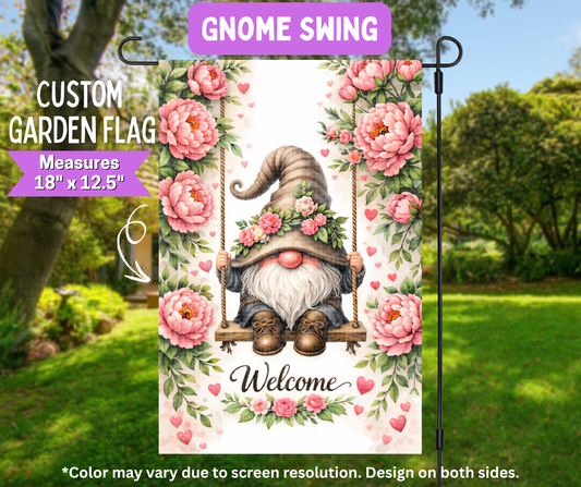 Gnome Swing Garden Flag