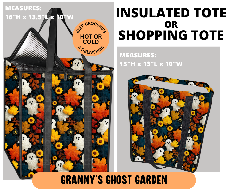 Preorder! Closes 6/29. ETA Sept. Granny's Ghost Garden Shopping & Insulated Tote