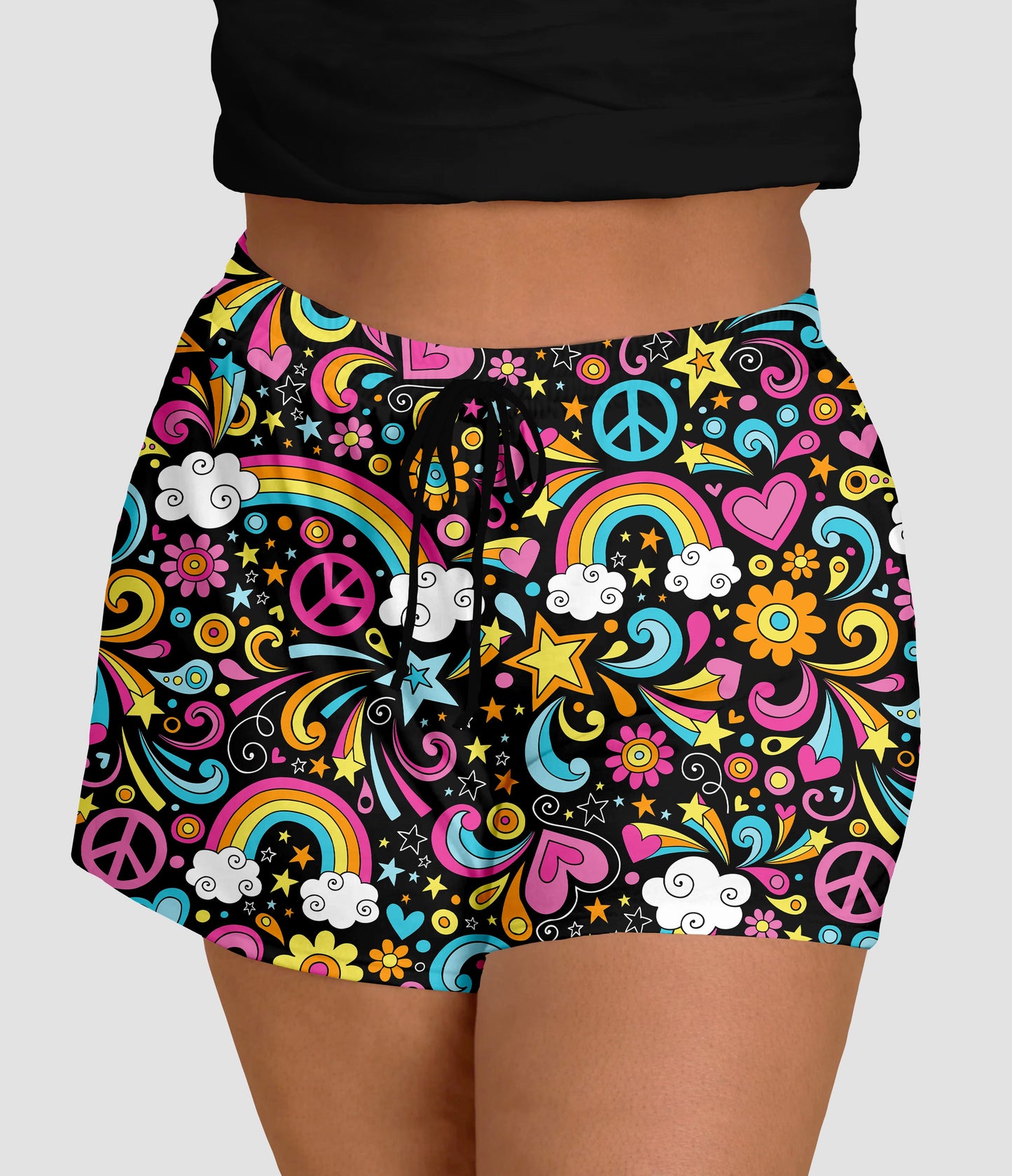 RTS - Groovy Rainbow Jogger Shorts