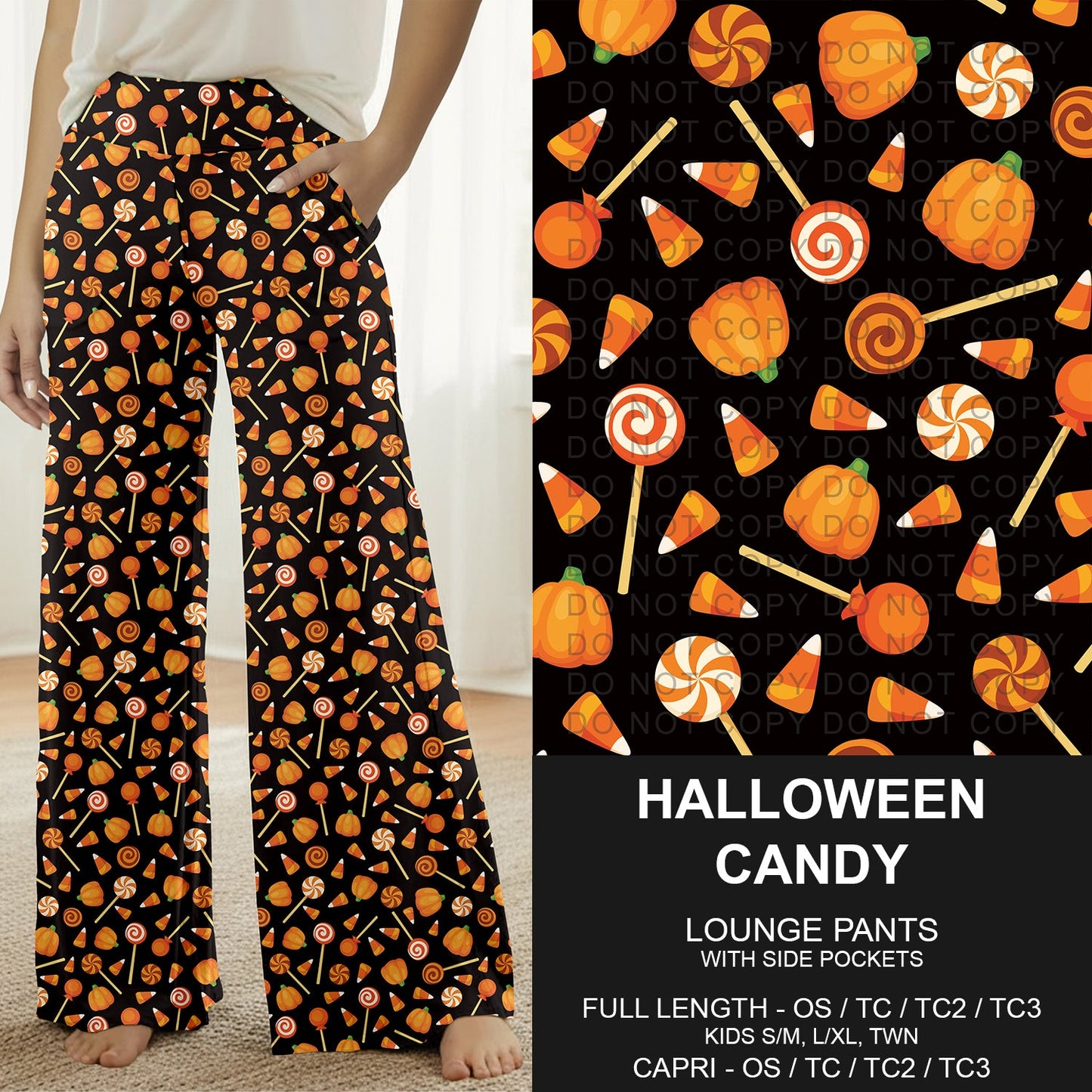 B307 - Preorder Halloween Candy Lounge Pants (Closes 8/02. ETA: early Oct.)
