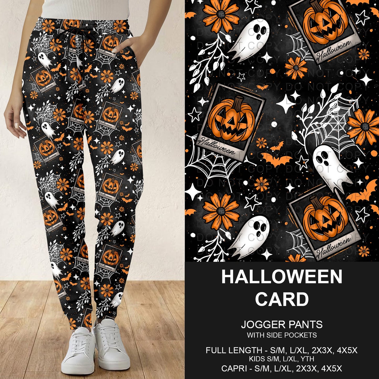 B295 - Preorder Halloween Card Joggers (Closes 6/14. ETA: late Aug.)