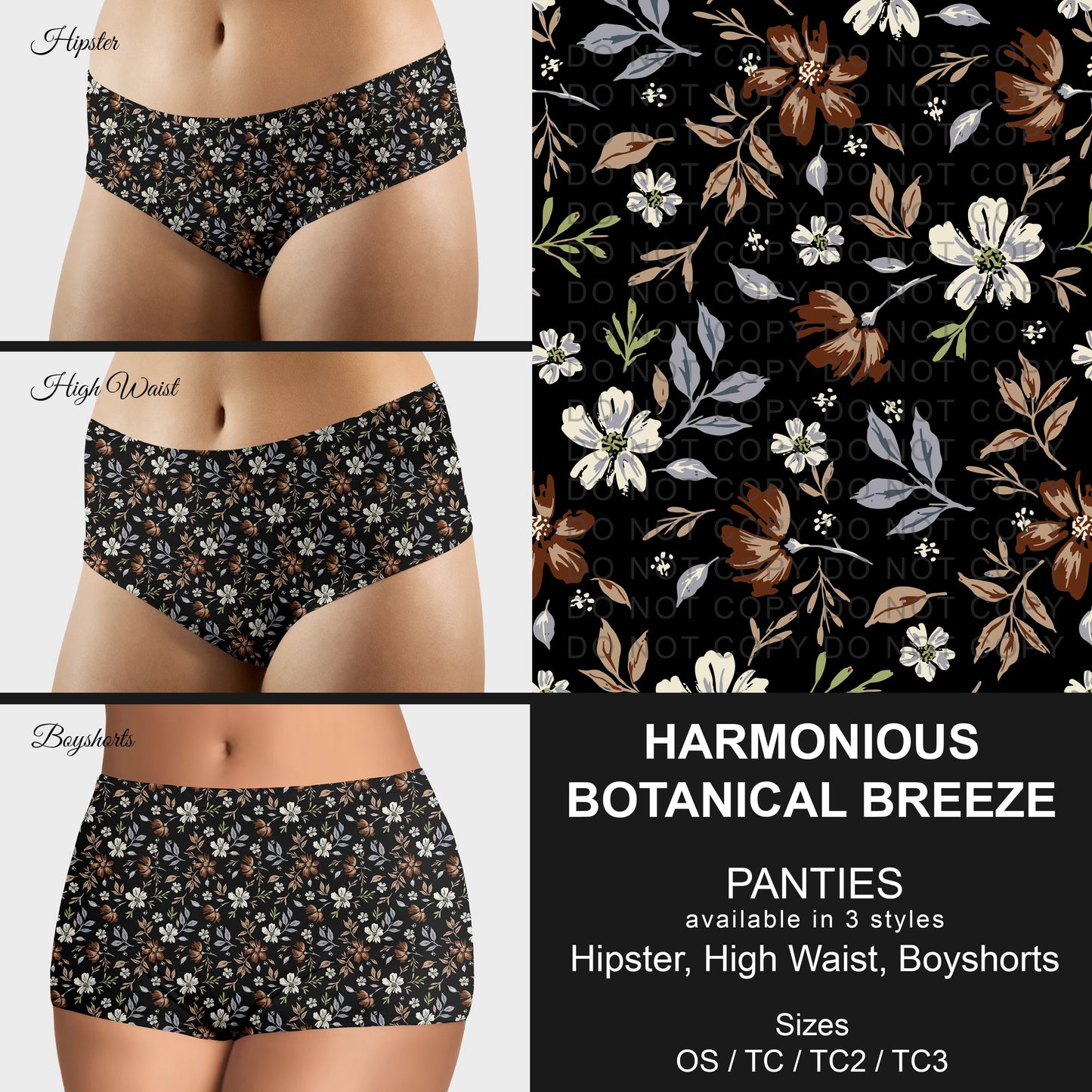 B306 - Preorder Harmonious Botanical Breeze Panties (Closes 8/07. ETA mid October)