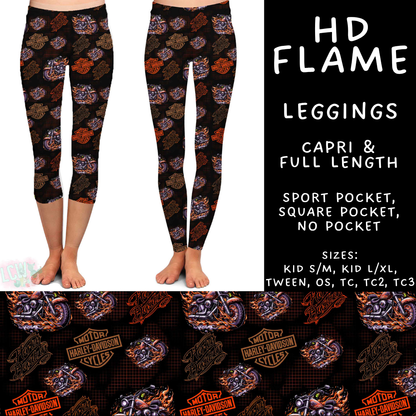 Batch #592 -  Fun Run 27 - Closes 9/30 - ETA late Nov - HD Flame Full and Capri Length Leggings