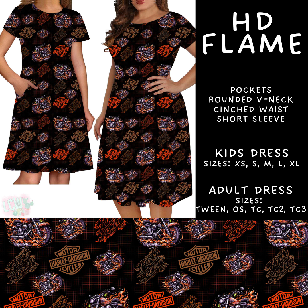 Batch #592 -  Fun Run 27 - Closes 9/30 - ETA late Nov - HD Flame Adult & Kids Dresses