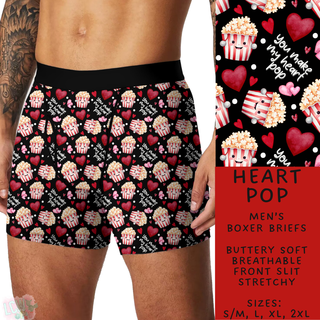 Batch #612 - Valentine's Matching Underwear - Closes 11/11 - ETA mid Jan - Heart Pop Men's Boxer Briefs