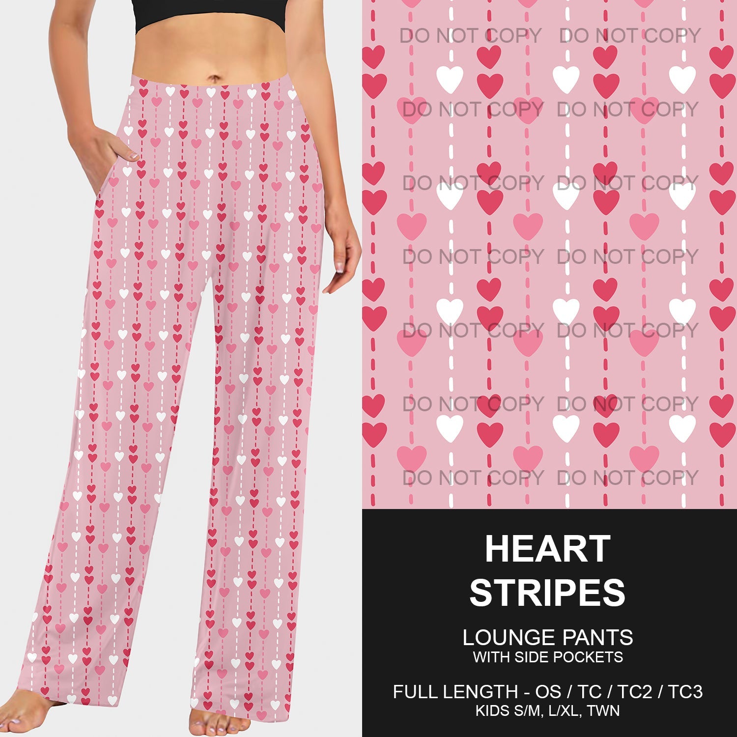 B196 - Preorder Heart Stripes Lounge Pants (Closes 11/24. ETA late Jan.)