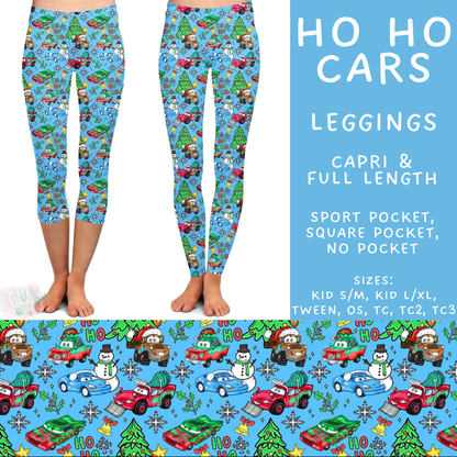 Batch #598 - Magical Character Christmas 2 - Closes 10/14 - ETA early Dec - Ho Ho Cars Full and Capri Length Leggings