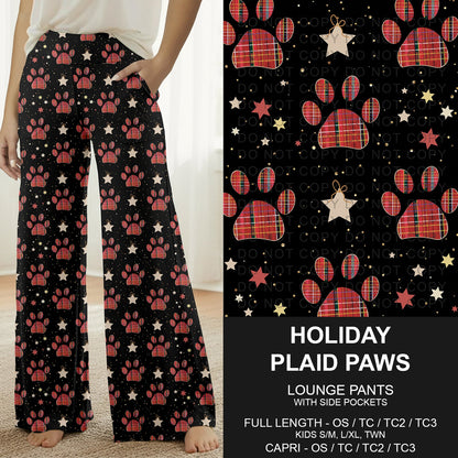 B303 - Preorder Holiday Plaid Paws Lounge Pants (Closes 7/26. ETA: early Oct.)