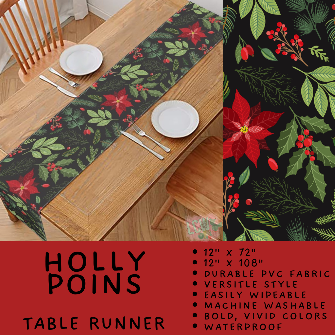 Batch #588 - Table Runners - Closes 9/21 - ETA early/mid Nov - Holly Poins Table Runner
