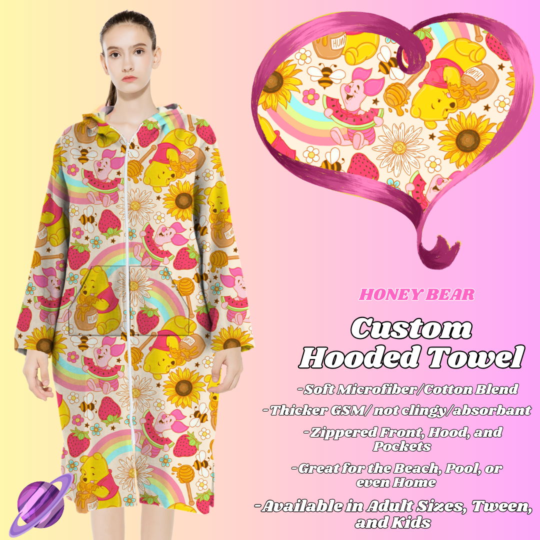 HONEY BEAR- HOODED TOWEL- PREORDER CLOSING 4/27