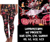 Happy Hotel Leggings Full Length or Capri & Shorts & Lounger W Pockets