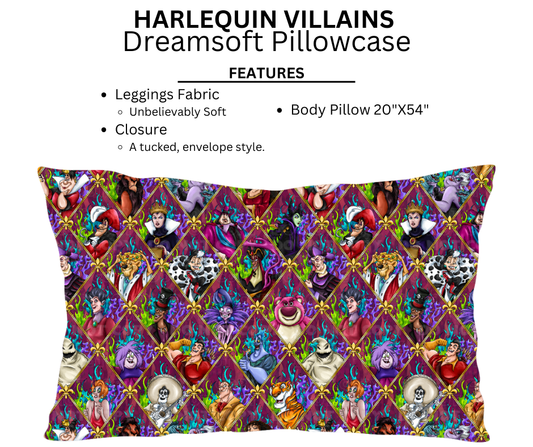 Harlequin Villains Dreamsoft Pillowcases