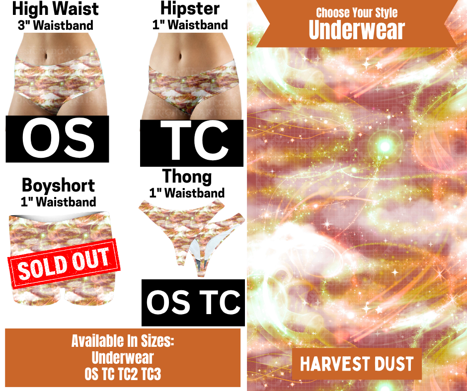 Harvest Dust Hipster, High Waist & Thong Underwear