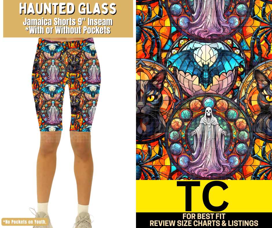 Haunted Glass Jamaica Shorts w/ Pockets