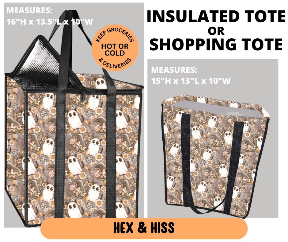 Preorder! Closes 6/29. ETA Sept. Hex & Hiss Shopping & Insulated Tote