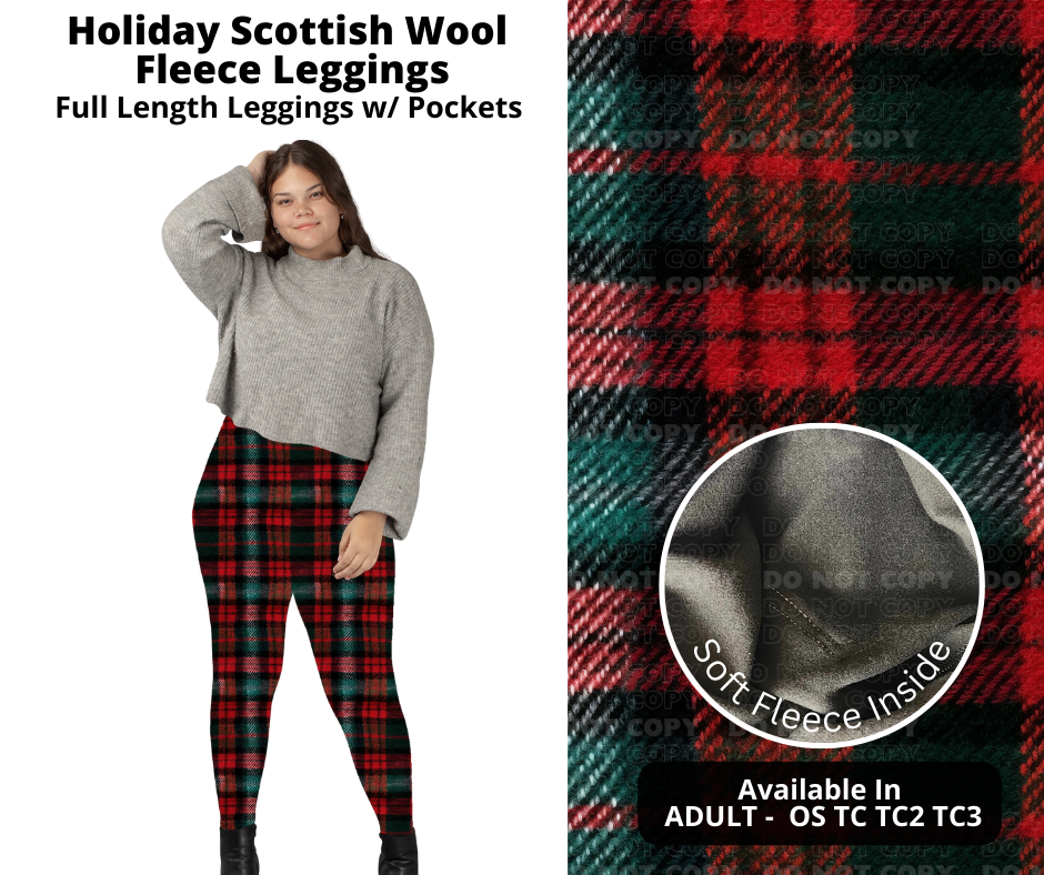 Holiday Scottish Wool Fleece Leggings