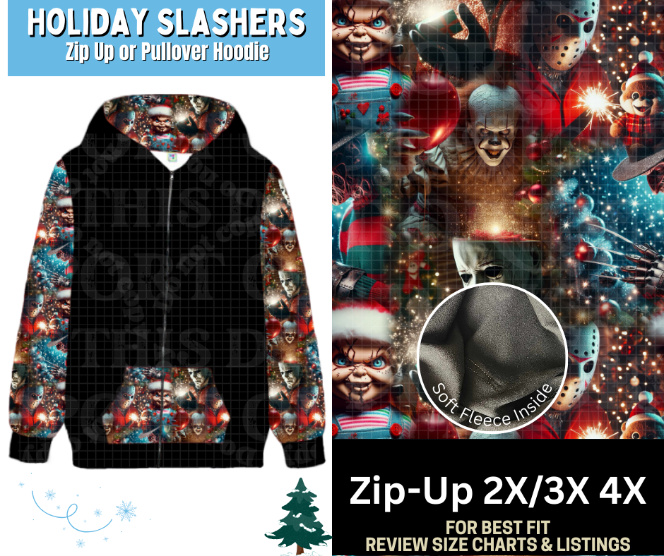 Holiday Slashers Zip-Up Hoodie