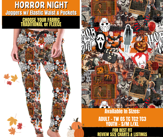 Preorder! Closes 7/16. ETA Oct. Horror Night Joggers Choose Fleece or Traditional