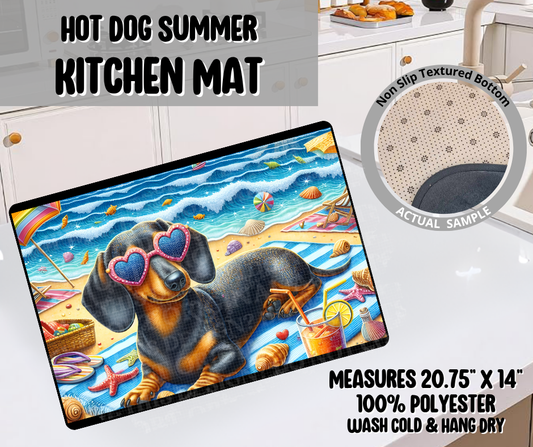 Hot Dog Summer Kitchen Mat