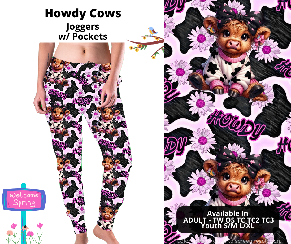 Preorder! Closes 1/20. ETA April. Howdy Cows Joggers