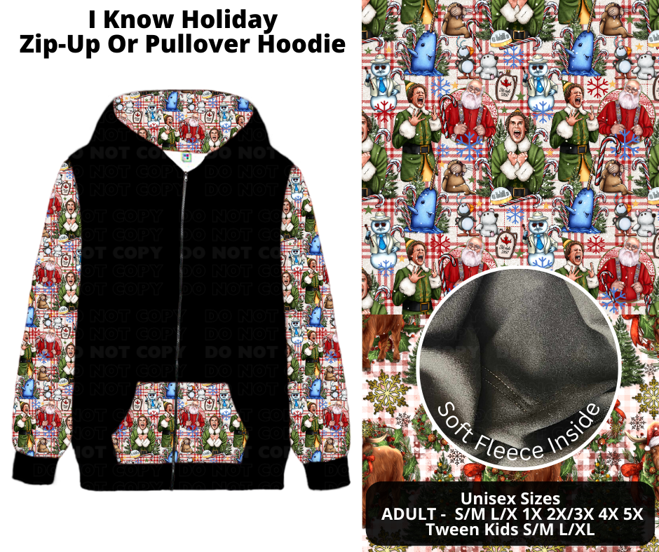 I Know Holiday Zip-Up Hoodie