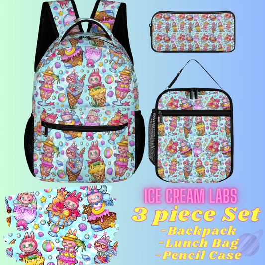 ICE CREAM LABS-3 PIECE BACKPACK SET-PREORDER CLOSING 7/3
