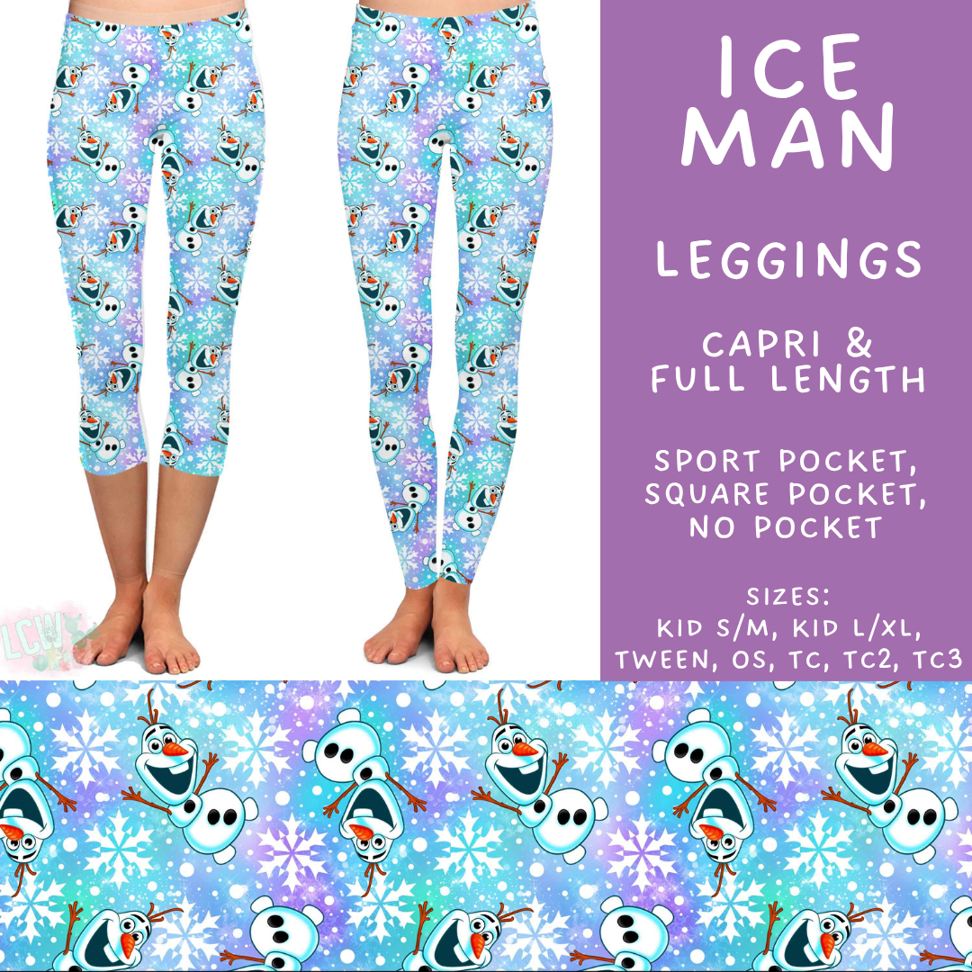 Batch #606 - Magical Character Winter - Closes 10/30 - ETA late Dec - Ice Man Full and Capri Length Leggings