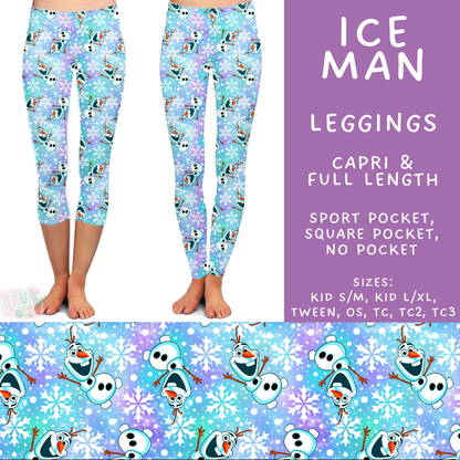 Batch #606 - Magical Character Winter - Closes 10/30 - ETA late Dec - Ice Man Full and Capri Length Leggings