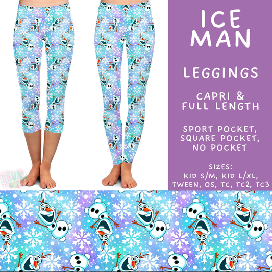 Batch #606 - Magical Character Winter - Closes 10/30 - ETA late Dec - Ice Man Full and Capri Length Leggings