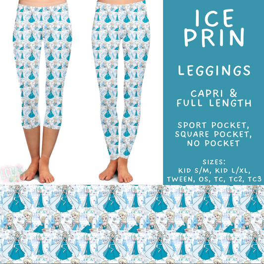 Batch #606 - Magical Character Winter - Closes 10/30 - ETA late Dec - Ice Prin Full and Capri Length Leggings