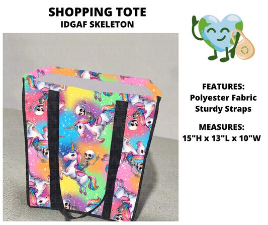 IDGAF Skeleton Shopping Tote