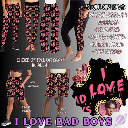 I LOVE BAD BOYS-BATCH 120 PREORDER-6 STYLES OF BOTTOMS-PREORDER CLOSING 12/18