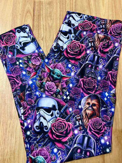 RTS - Floral SW Biker/Capris/Leggings with High Side Pockets