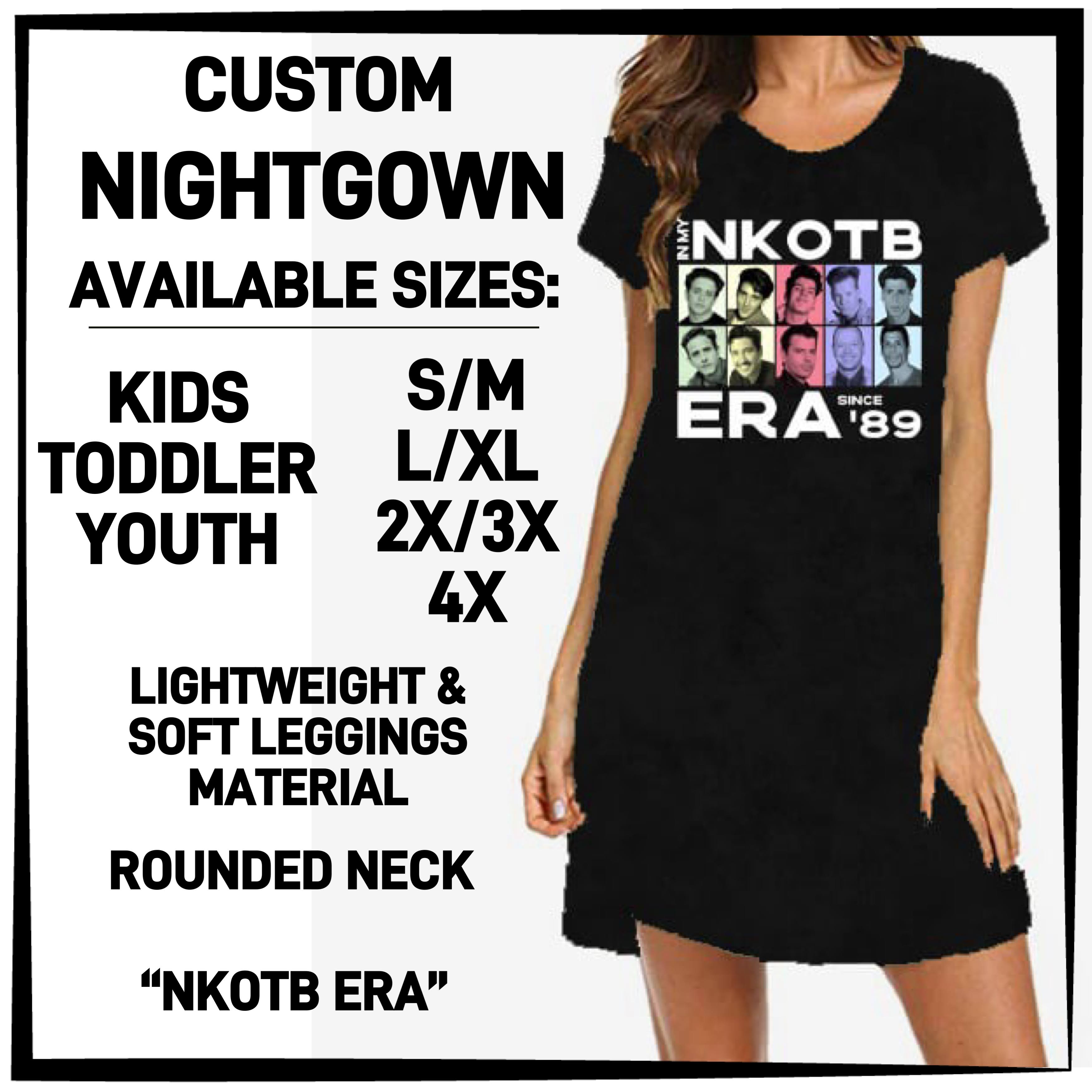 N6GB - NKOTB Era Nightgown - Preorder ETA: Mid-Feb