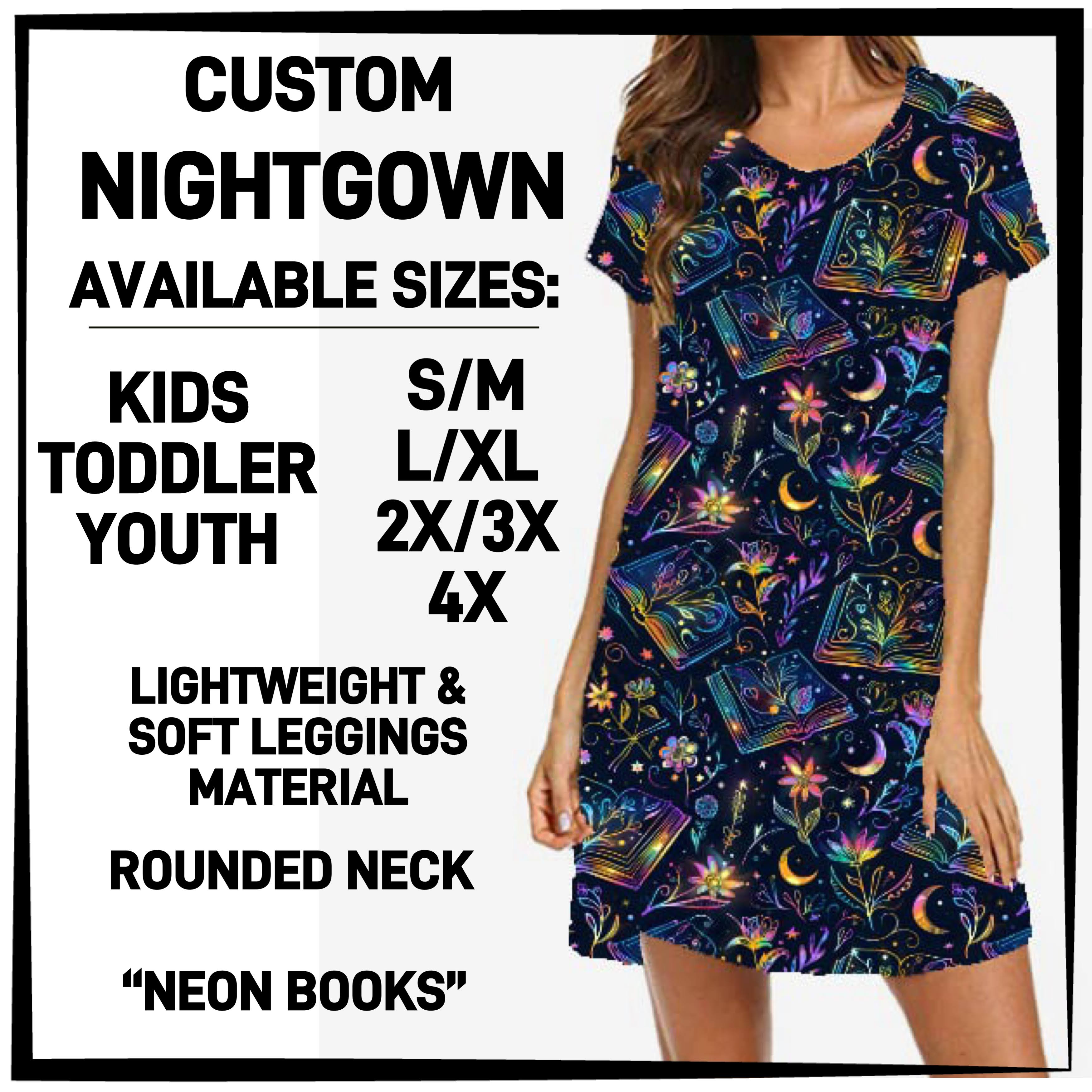 N6GB - Neon Books Nightgown - Preorder ETA: Mid-Feb