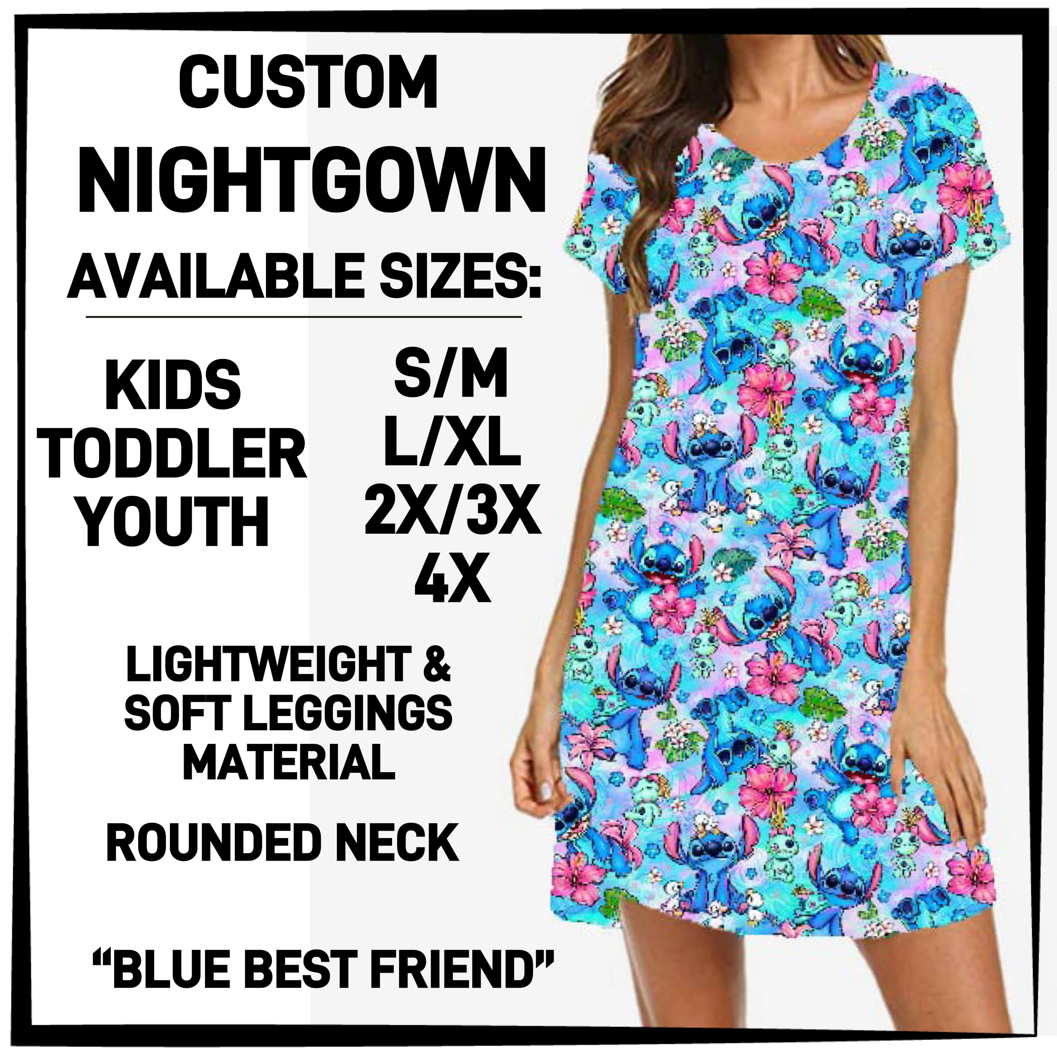 N6GB - Blue Best Friend Nightgown - Preorder ETA: Mid-Feb