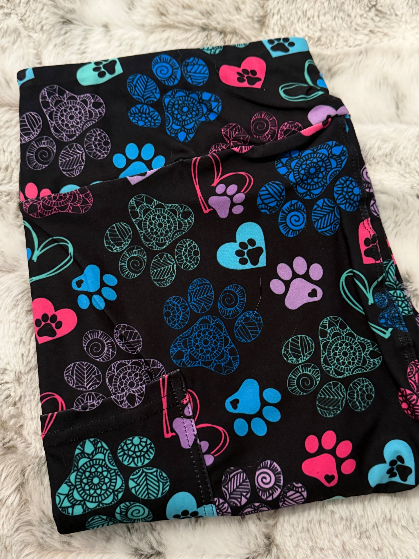 Love Paws Full Length Leggings With Pockets