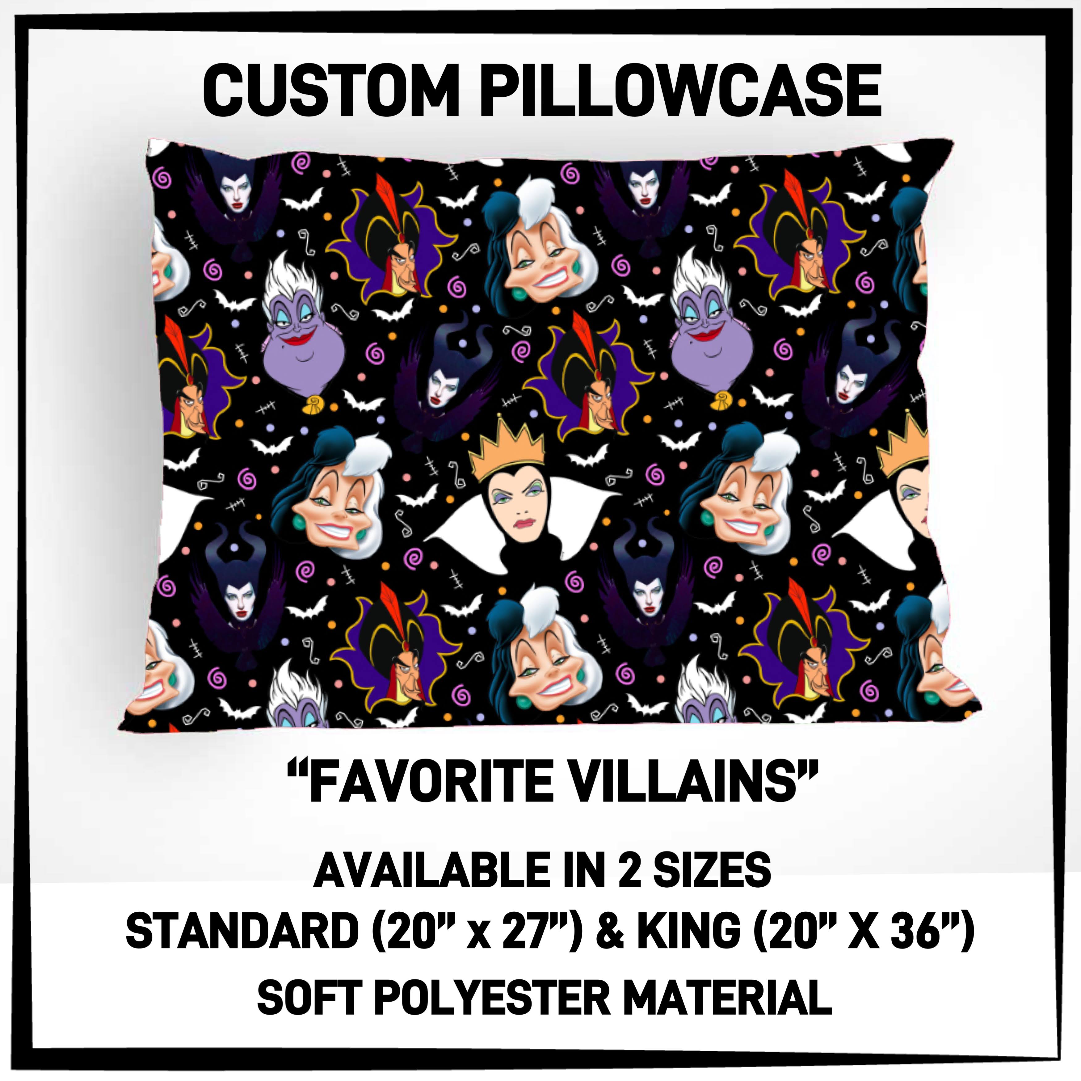 PW4C - Favorite Villains Pillowcase - Preorder ETA: Mid-Nov