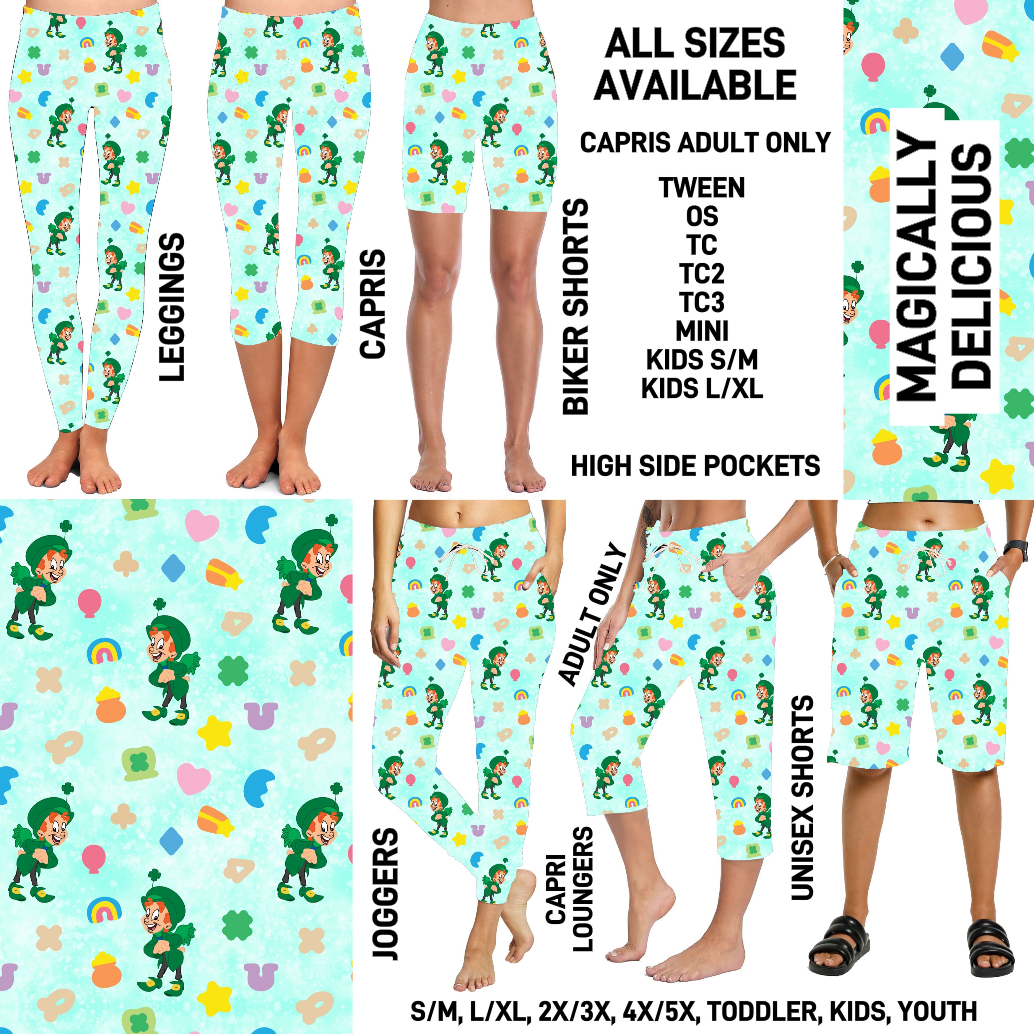 ST1P - Magically Delicious Biker/Capris/Leggings with High Side Pockets - Preorder ETA: Late Feb