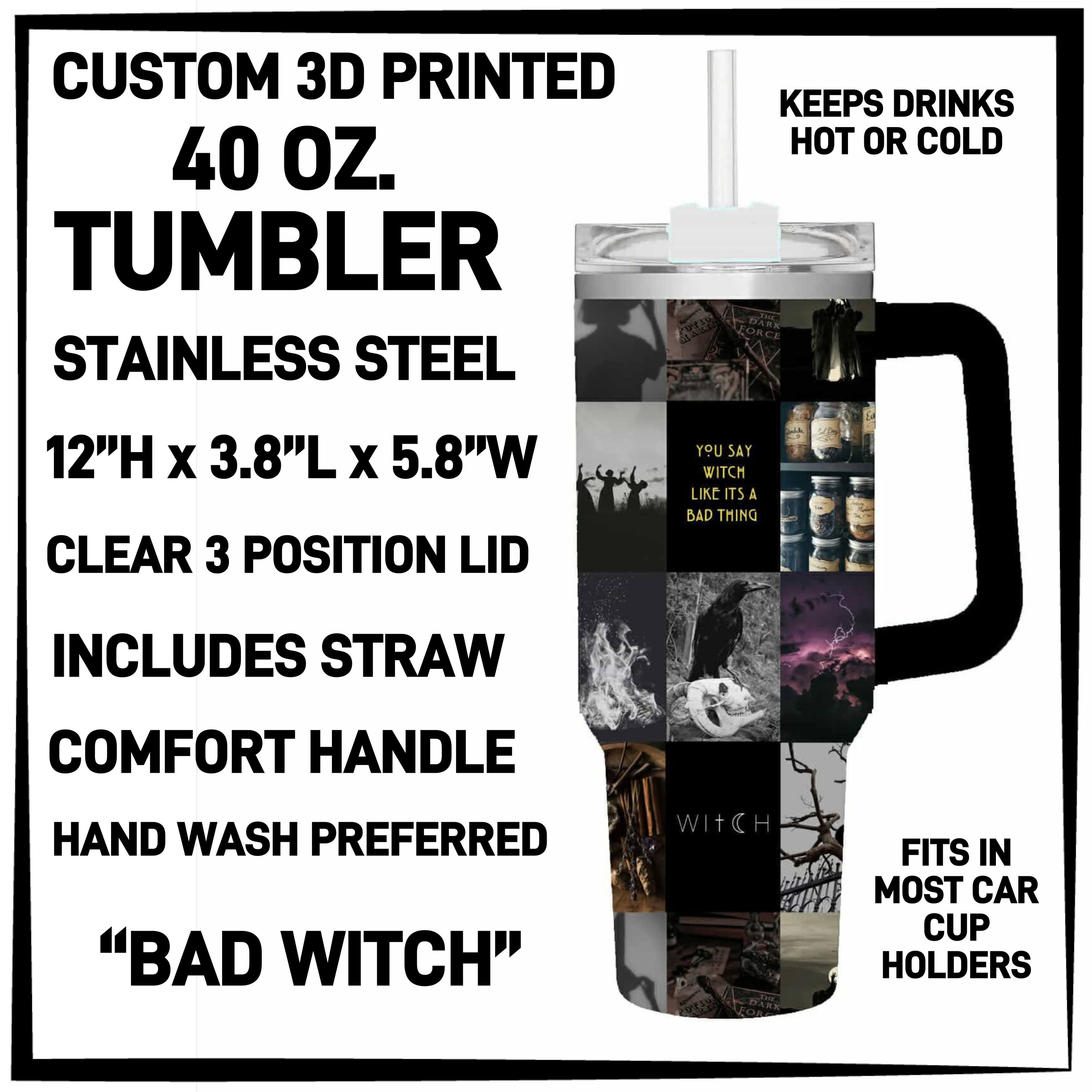 T4BM - Bad Witch 40oz Tumbler - Preorder ETA: Late Feb